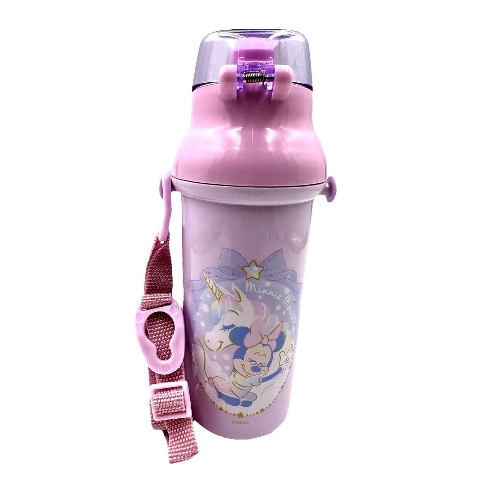 Disney Minnie Mouse Purple Water Bottle With Strap Japan Exclusive 16oz BPA Free